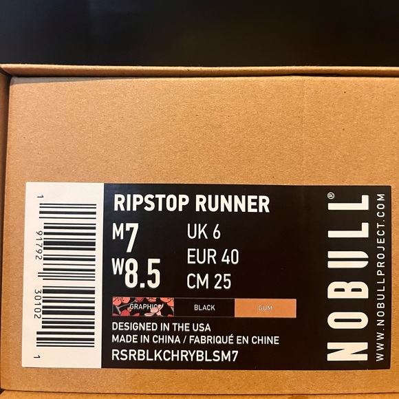 NEW IN BOX NOBULL Black and Pink Floral Women's Sneakers - Picture 3 of 12